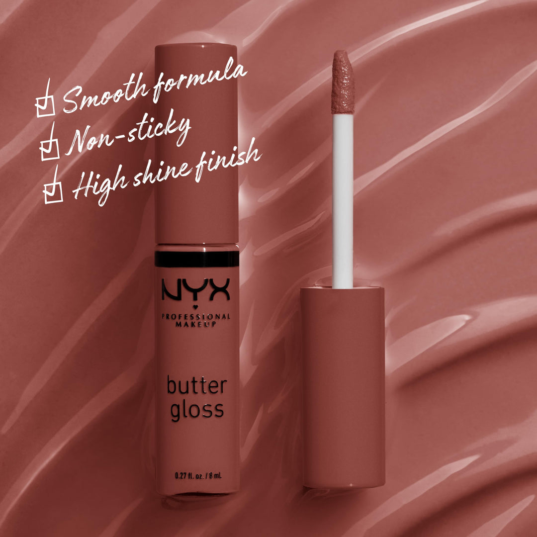 Nyx Professional Makeup Butter Lip Gloss, Glossy Finish - Praline, 8ml