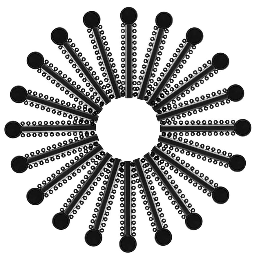 Orthodontic Ligature Ties O-Rings Elastic Rubber Bands for Braces (Black, 1040 Pieces)