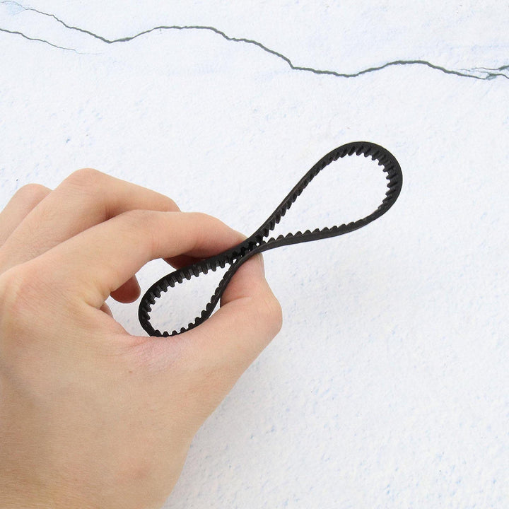 Planer Toothed Drive Belts HTD 3M-225 12mm Synchronous Belt Black Rubber Closed Loop Timing Pulley Belt 2604736001 2Pcs