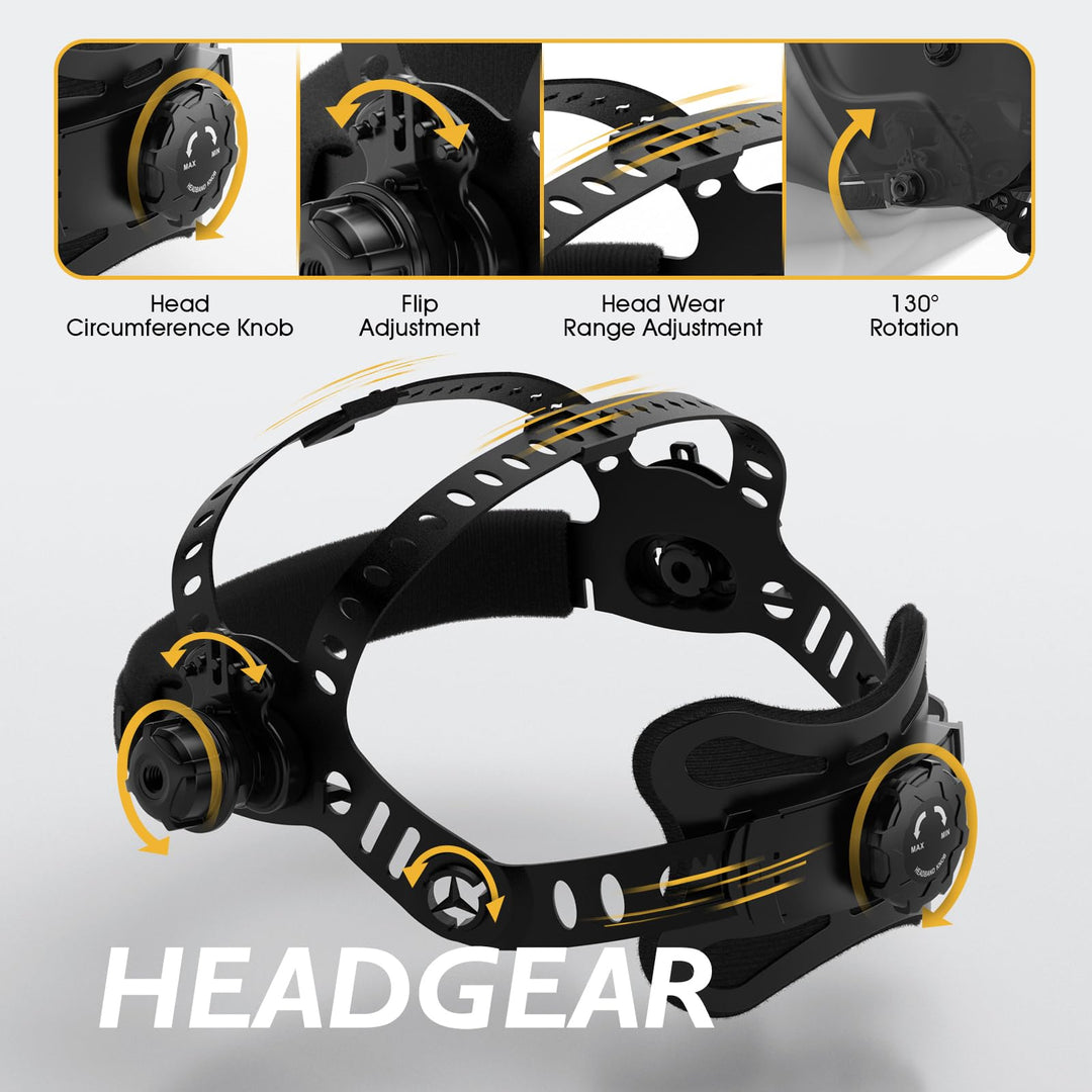 Welding Helmet Auto Darkening Solar Powered with Adjustable Shade 4/9-13 for TIG MIG ARC Flaming Skull Design Welder Mask