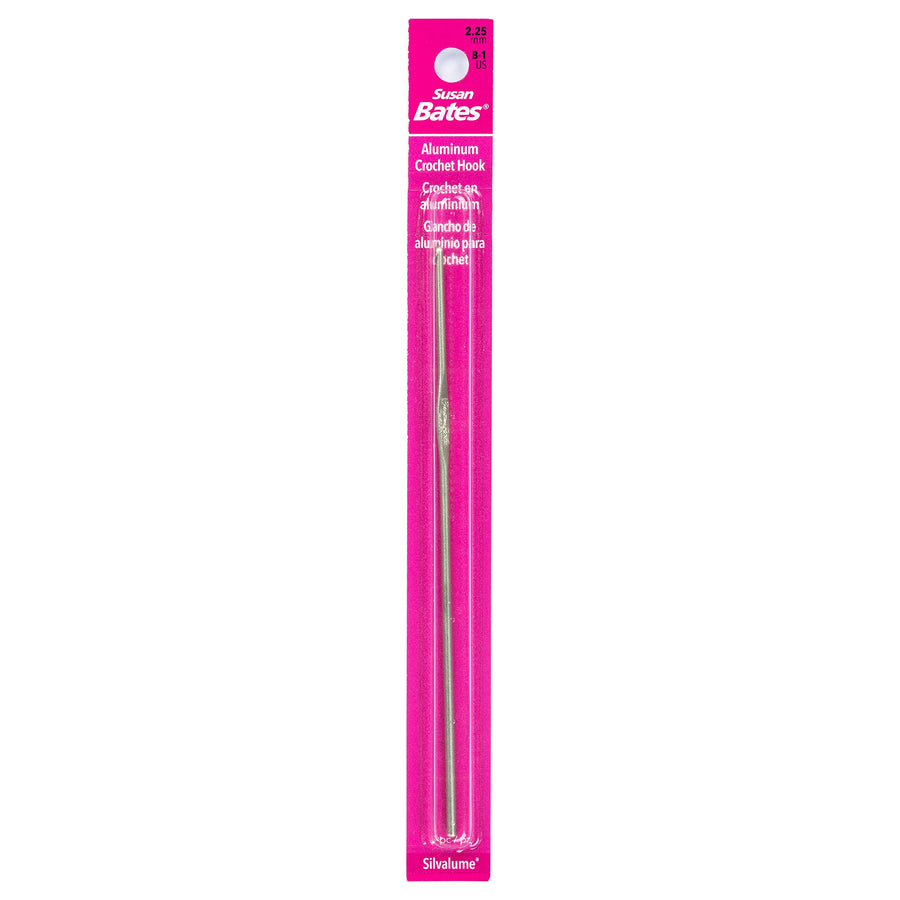 12106-B 1 5-1/2-Inch Silvalume Aluminum Crochet Hook, 2.25mm, Silver Green