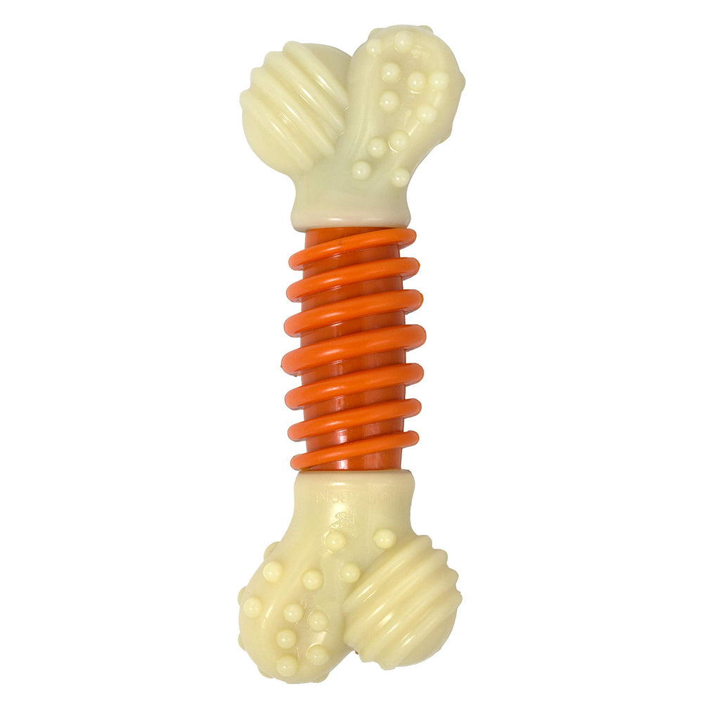 PRO Action Dental Bone Power Chew Toy for Dogs, Dog Toys for Aggressive Chewers, Bacon Flavor, Large - Up to 50 lbs, 1 Count