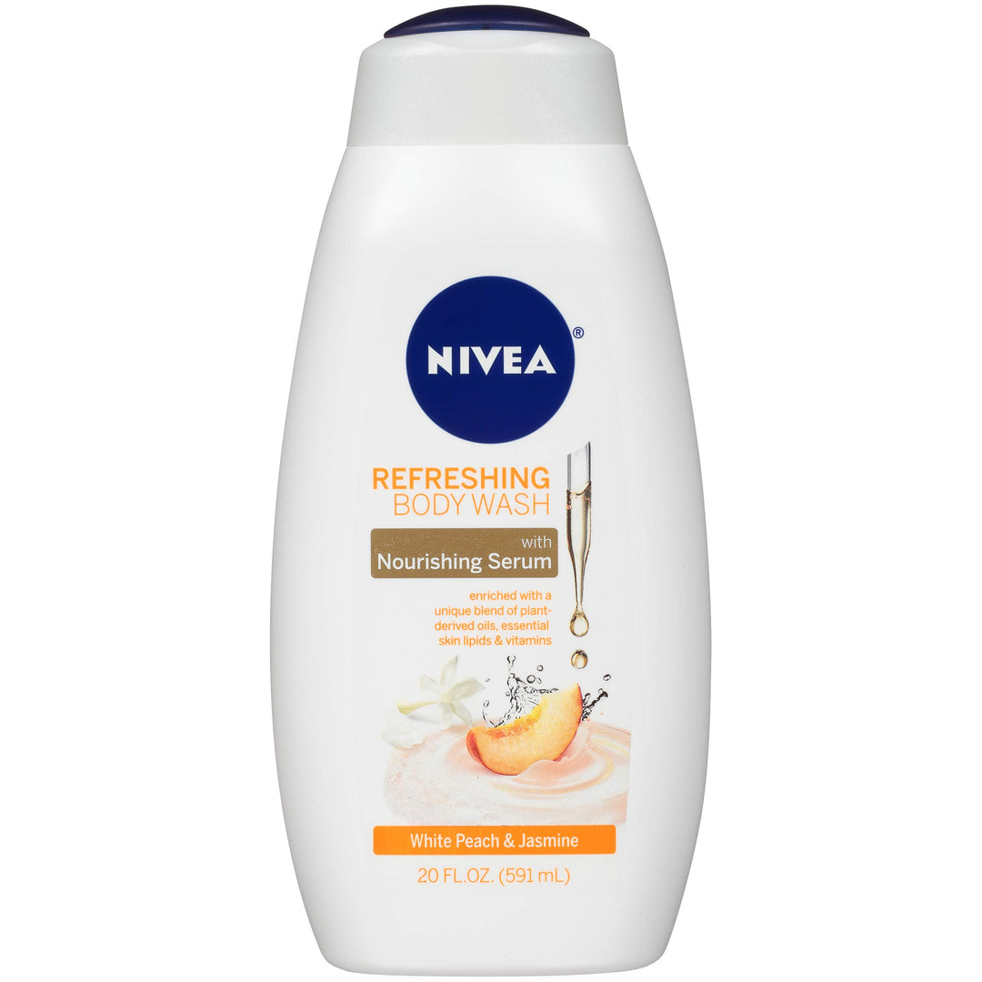 Refreshing White Peach and Jasmine Body Wash - with Nourishing Serum - 20 Fl. Oz. Bottle