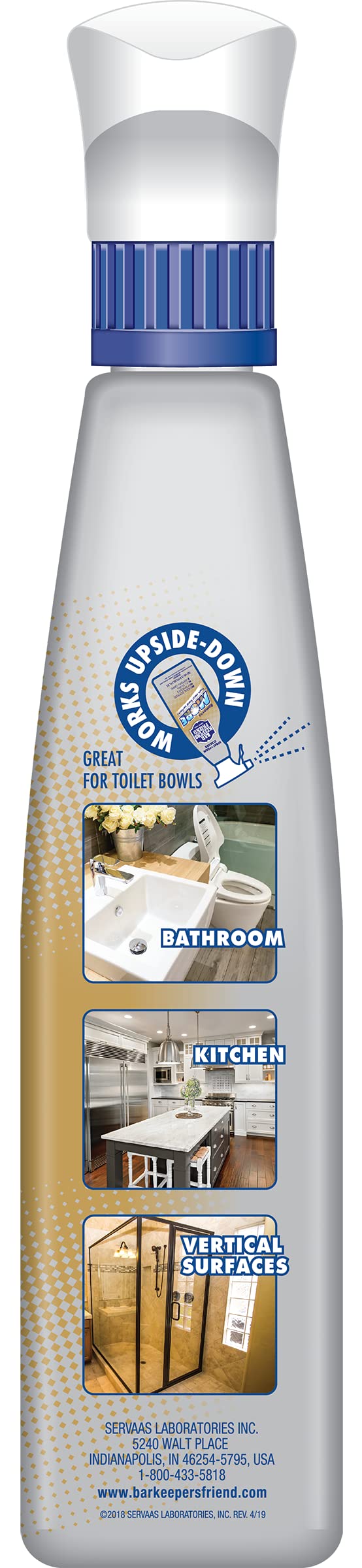 Spray and Foam Cleaner, 25.4 Fl Oz, 1 Ounce, White, Silver, Blue, Gold