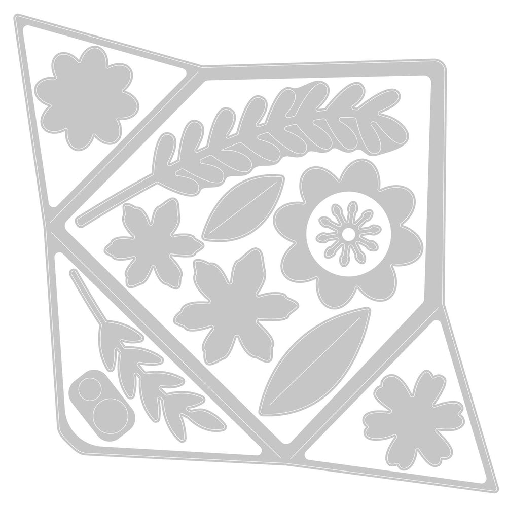 Thinlits Die 665078 Flowers w/Envelope by Jennifer Ogborn 12 Pack, Multicolor