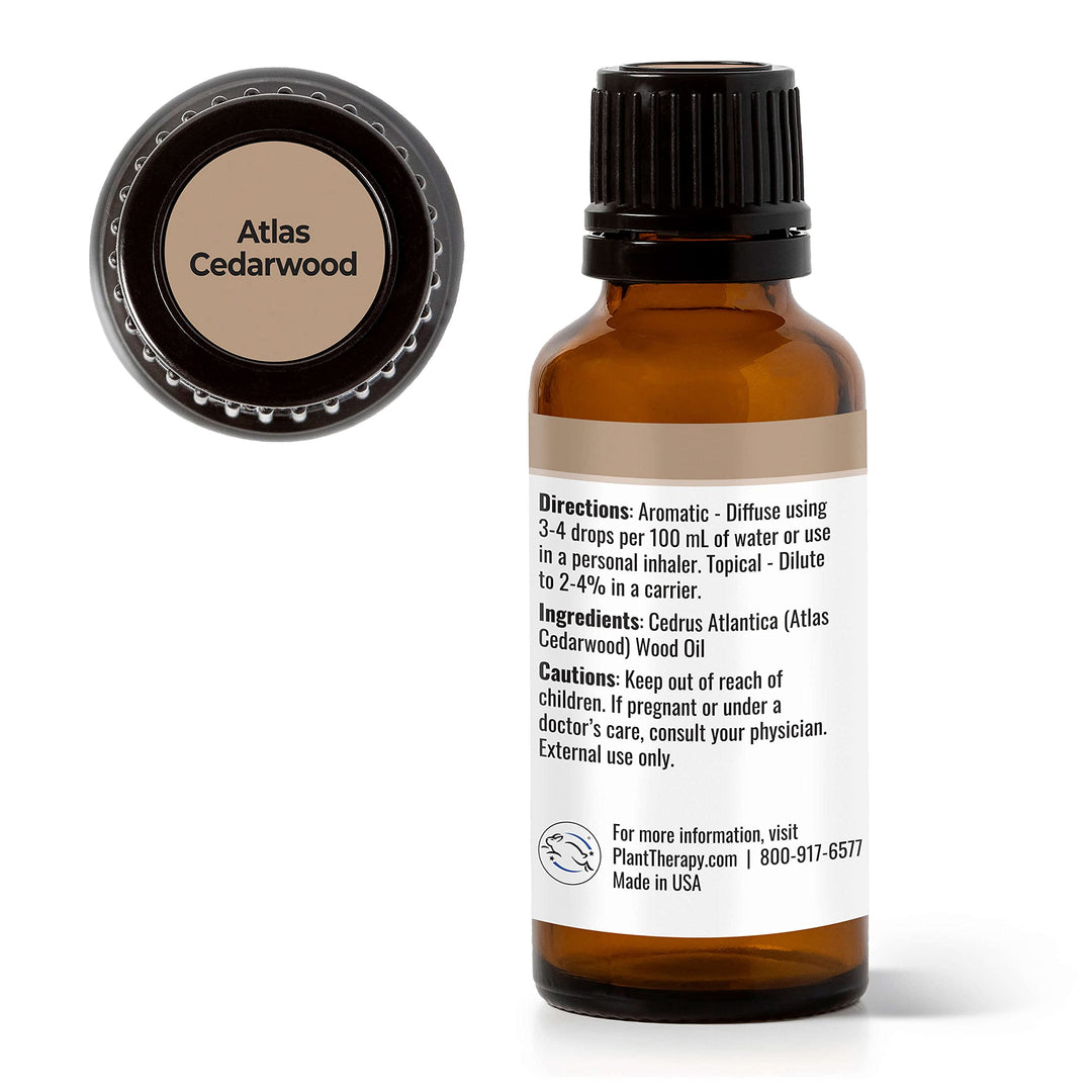 Atlas Cedarwood Essential Oil 30 mL (1 oz) 100% Pure, Undiluted, Therapeutic Grade