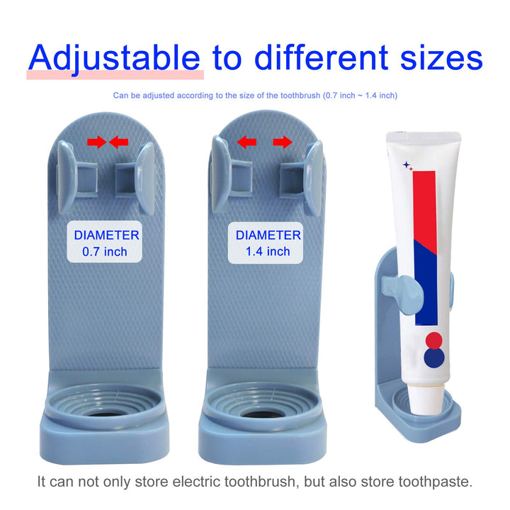 Electric Toothbrush Holder Wall Mounted, Self Adhesive Toothbrush Storage Organizer, No Slip Tooth Brush Body Base Stander for Bathroom (2)