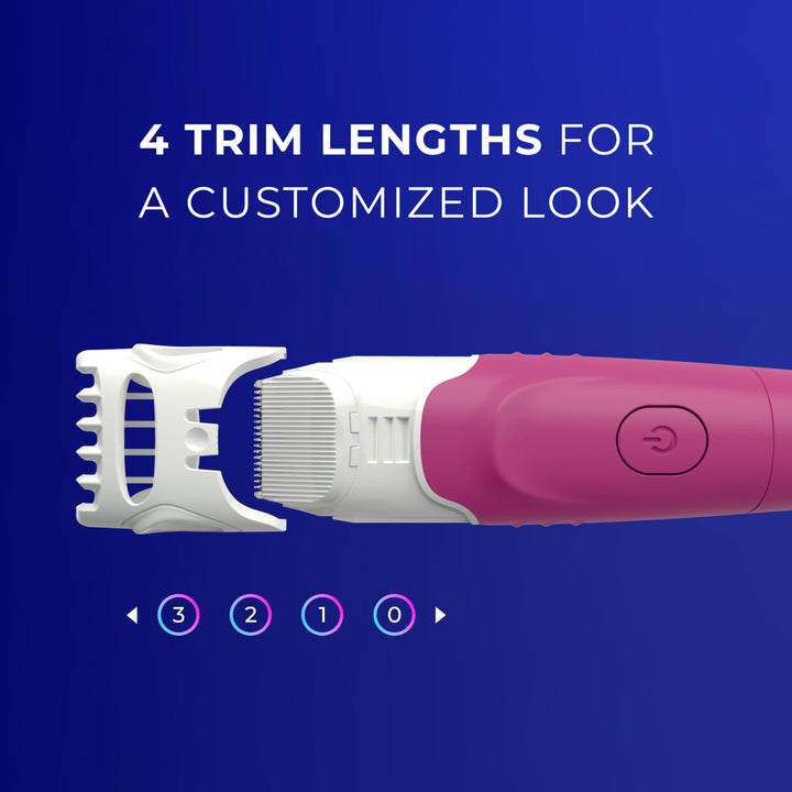 TrimStyle Razor for Women with Bikini Trimmer | 5-Blade Womens Razor with Trimmer, 2-in-1 Waterproof Pubic Hair Trimmer & Razor | 1 Handle & 1 Razor Blade Refill