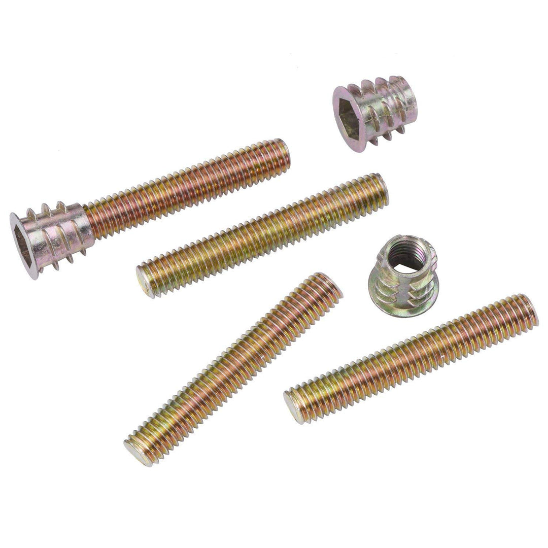 Leg Mounting Plates, Furniture Leg Attachment Plates T-Plate Sofa Legs with Hanger Bolts for Furniture Sofas Couches Seats,28pcs