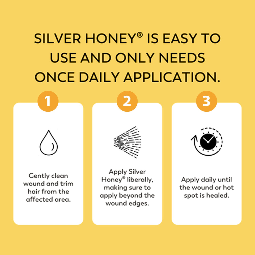 Silver Honey Hot Spot & Wound Care Spray Gel for Dogs, Cats, Small Animals, 8oz Bottle