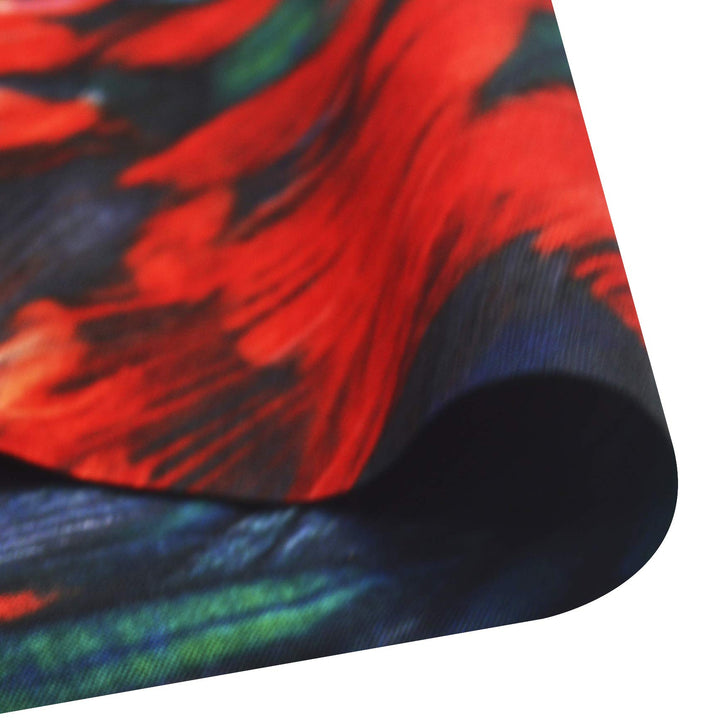 Seamless Bandana for Rave Face Mask Dust Wind UV Sun Protection Neck Gaiter Tube Mask for Women Men Festival Party Motorcycle Riding Fishing Hunting (Feather Red Green)