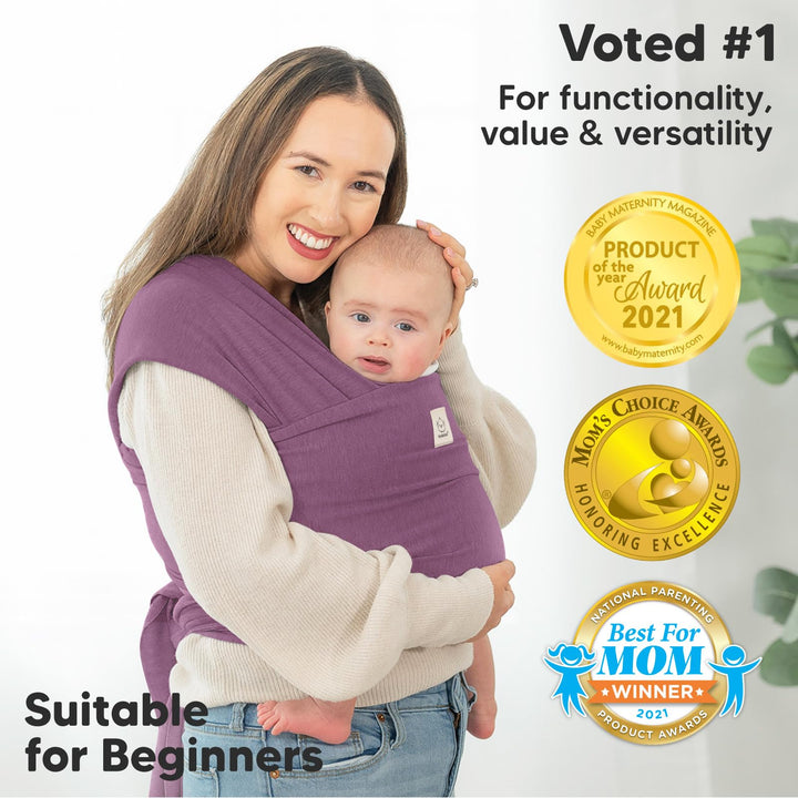 Baby Wrap Carrier - All in 1 Original Breathable Baby Sling, Lightweight,Hands Free Baby Carrier Sling, Baby Carrier Wrap, Baby Carriers for Newborn, Infant, Baby Wraps Carrier (Dark Mauve)