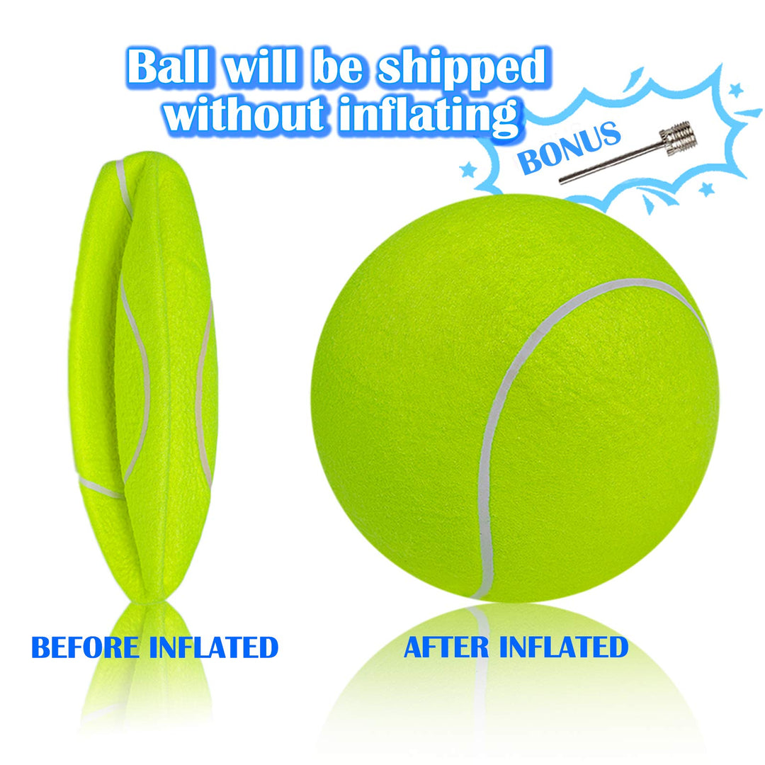 Giant 9.5 Dog Tennis Ball Large Pet Toys Funny Outdoor Sports Ball with Inflating Needles for Small Medium Large Dog