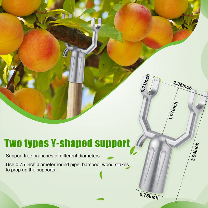 Metal Tree Branch Support Tree Brace Branch Crutch Tree Straightening Kit for Propping Up Fruited Tree Branches Vineyards Ornamental Gardens Orchards for 0.75 Inch Round Pipe