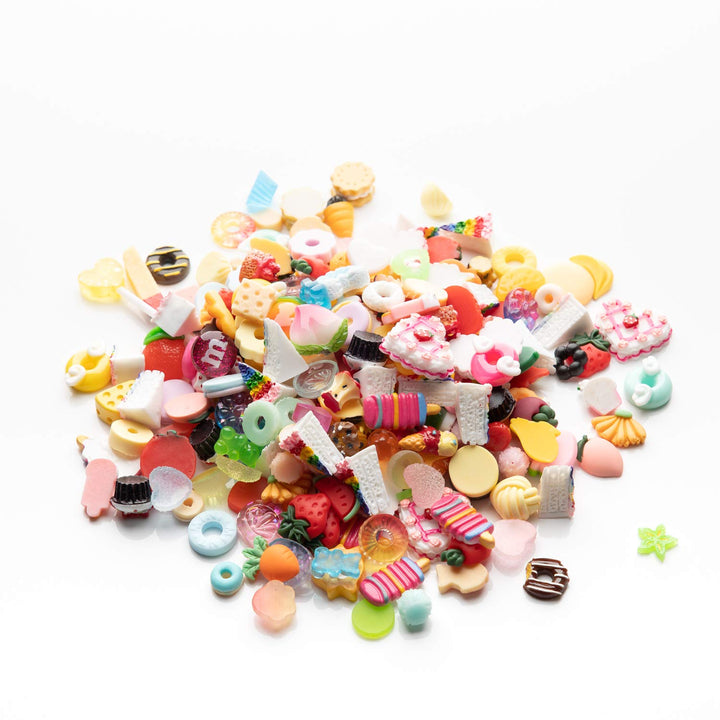 Slime Charms Food Cute Set - Mixed Lot Assorted Food Resin Flatback Cute Sets for DIY Crafts Making,Decorations,Scrapbooking,Embellishments,Hair Clip 25pcs