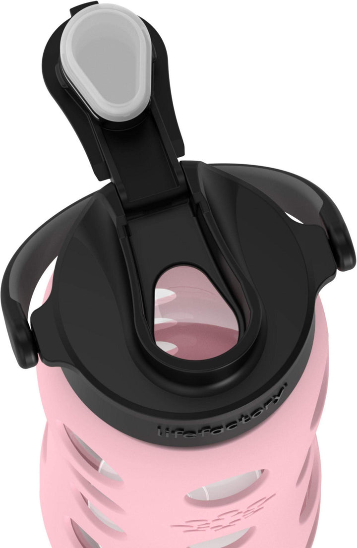 22-Ounce Glass Water Bottle with Active Flip Cap and Protective Silicone Sleeve, Desert Rose