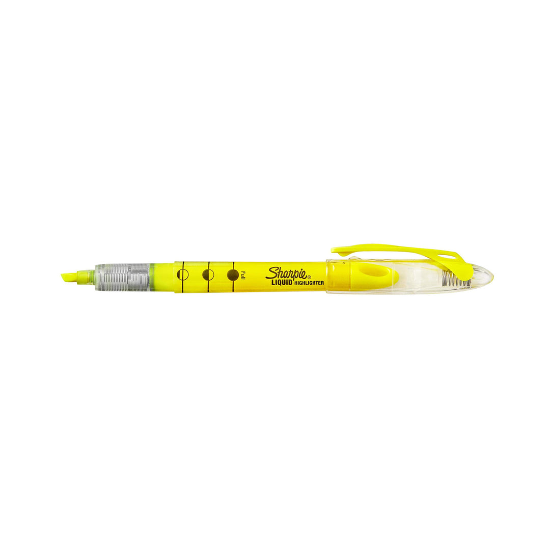 Sharpie Liquid Highlighters, Chisel Tip, Fluorescent Yellow, 5 Count