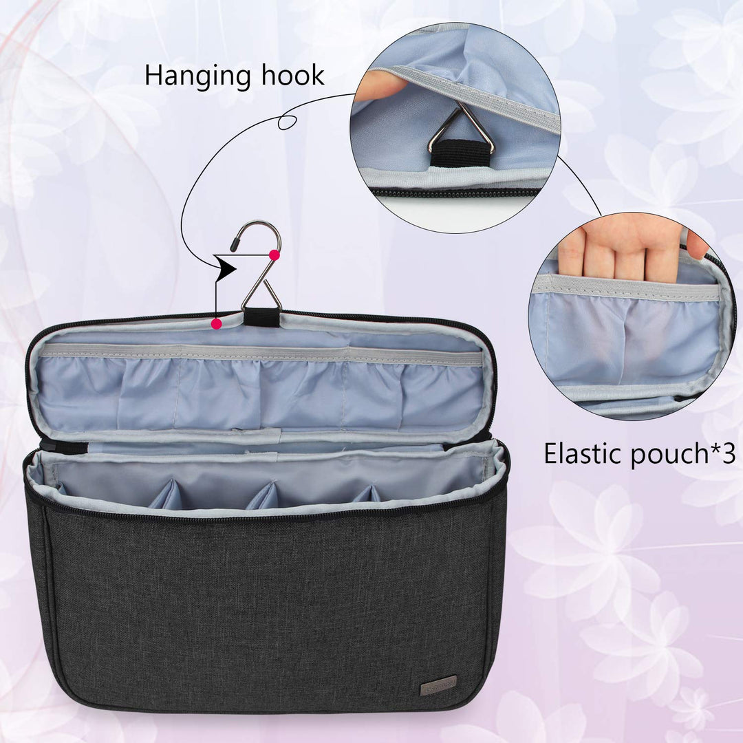 Travel Storage Bag Compatible with Dyson Airwrap Styler, Portable Travel Organizer for Airwrap Styler and Attachments, Black
