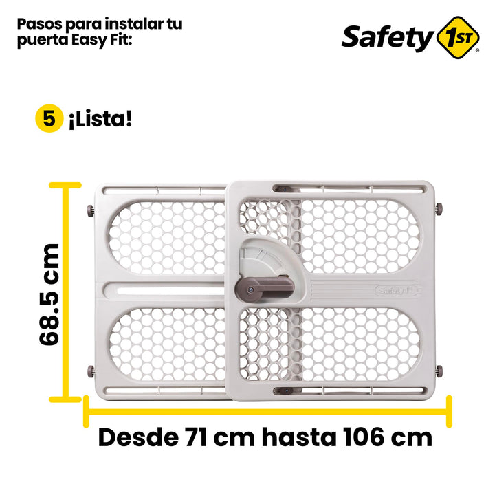 Pressure Mount Easy Fit Security Gate, Fits Spaces between 28 and 40 Taupe