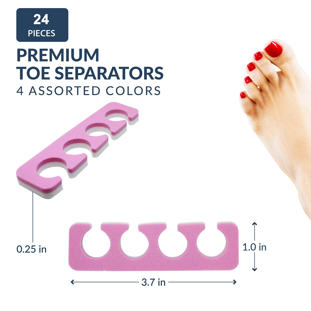Toe Separators - Super Soft, Durable Two Tone 12 Packs