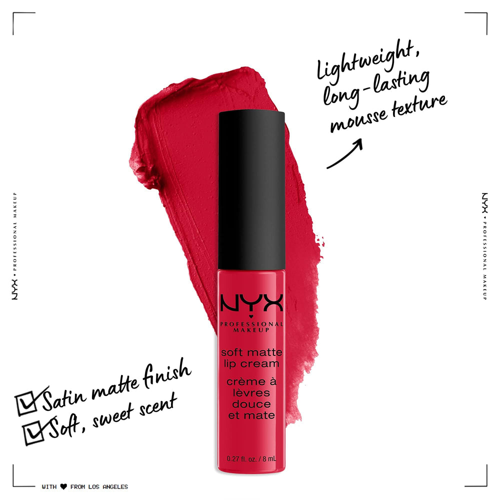 Soft Matte Lip Cream, Lightweight Liquid Lipstick - Amsterdam (Pure Red)