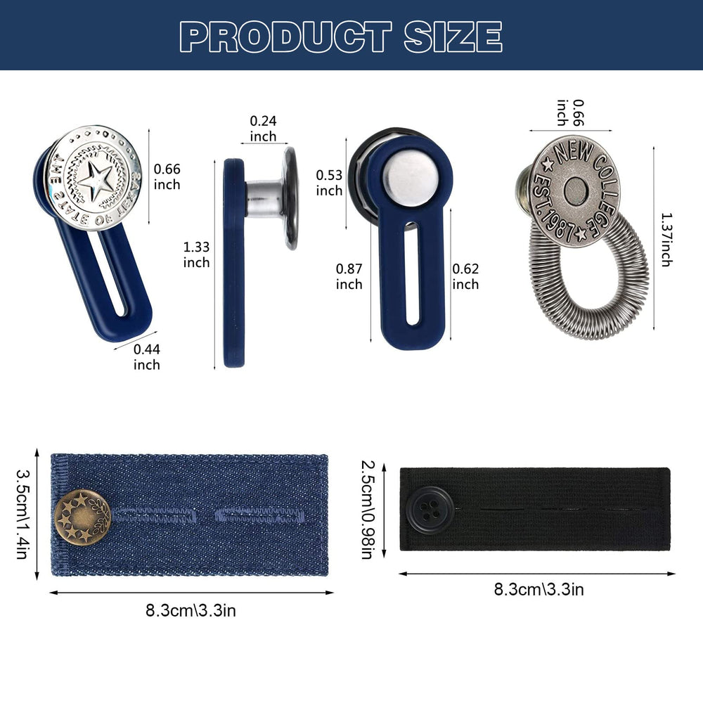 21 PCS Waistband Extenders, Button Extenders for Jeans, Waist Extenders for Pants for Women Men Pregnancy Jeans Skirt Collar Dress