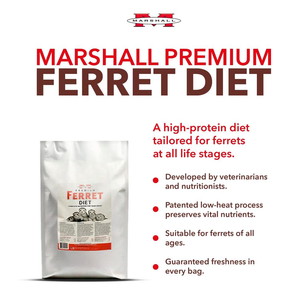 Premium Ferret Diet Dry Food, 18 lbs – Balanced Nutrition for Ferret Health, Supports Digestion, Muscle Maintenance & Energy Levels