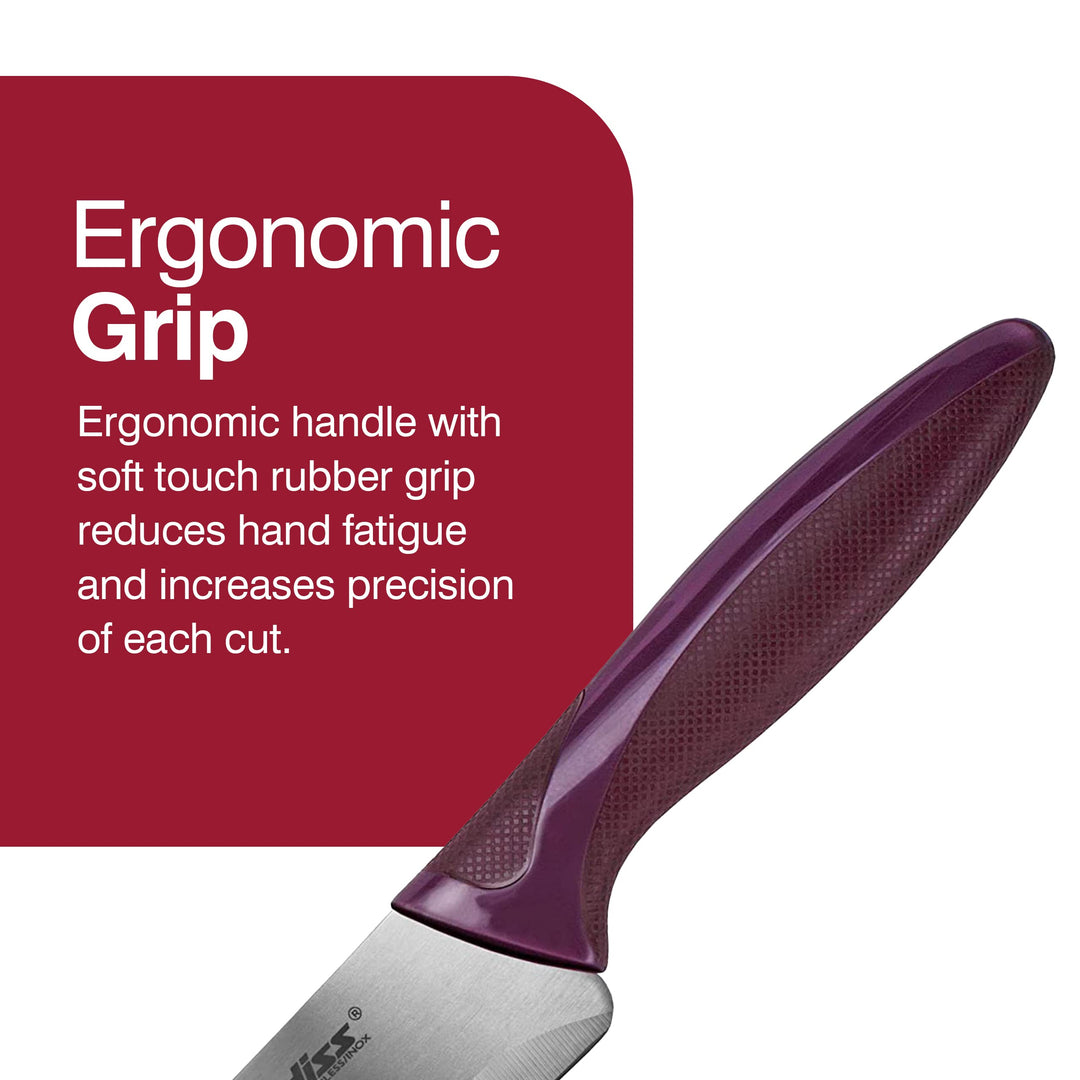 Utility Kitchen Knives with Sheath Covers - Dishwasher Safe - Stainless Steel Kitchen Knives Perfect for Cutting Meat, Vegetables & Fruit - 5.25 Utility Knife