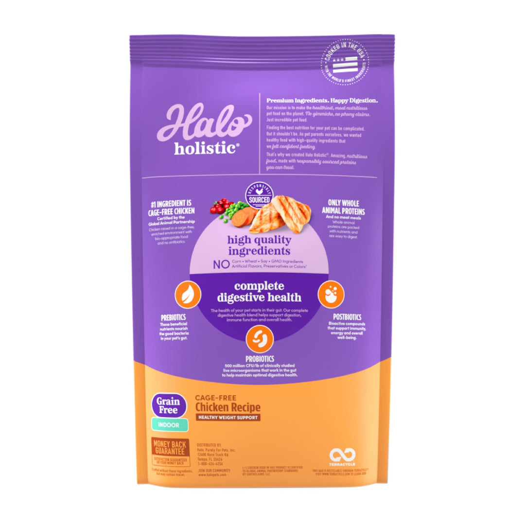 Holistic Cage Free Chicken Cat Food, Grain Free Dry Cat Food, For Healthy Weight Support, Kibble for Indoor Cats, 6 lb Bag