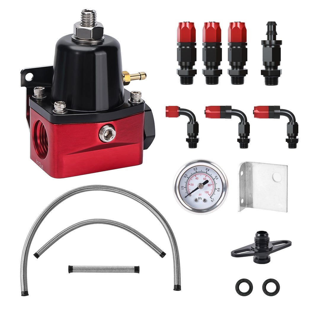 Fuel Pressure Regulator 6AN EFI Bypass Return Adjustable (30-70PSI)