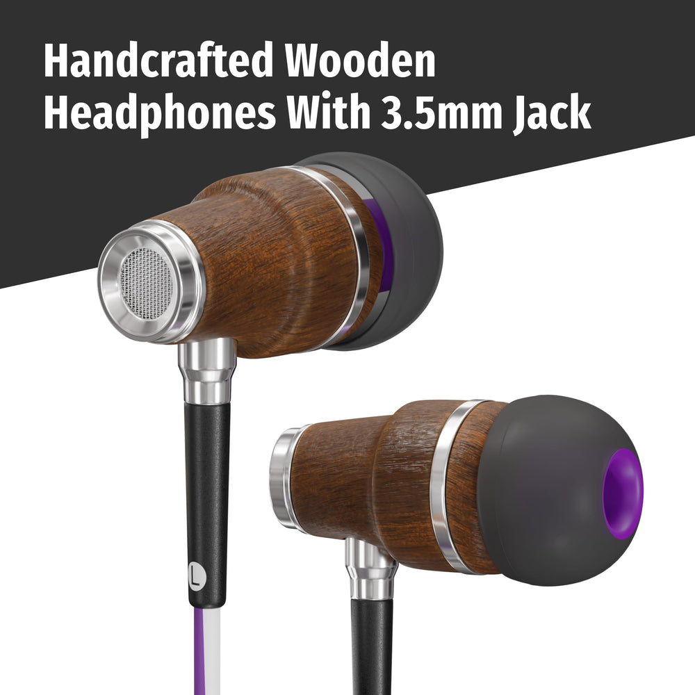 Wired Earbuds with Microphone - 90% Noise Cancelling Earbuds Wired for Computer, Laptop & Phone - Corded In-Ear Headphones, Plug In Earphones with Mic, Ear Buds with Wire (3.5mm Aux Jack)