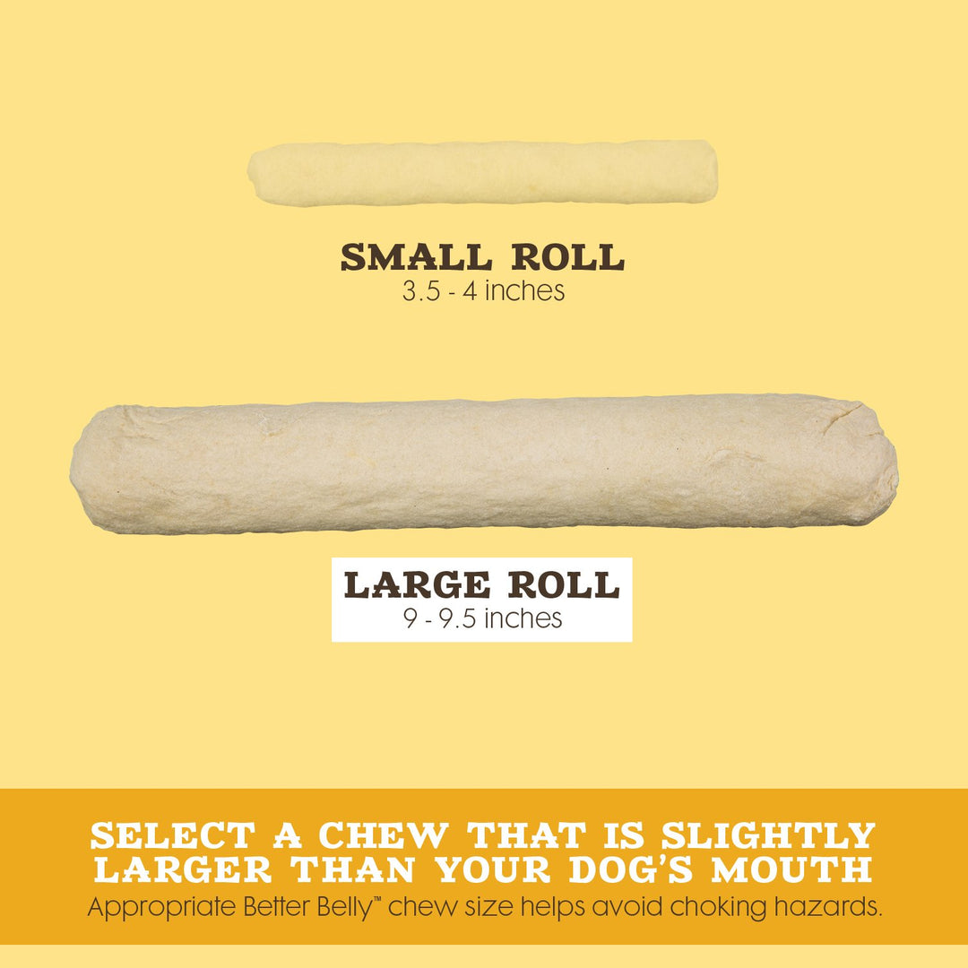 Highly Digestible Rawhide Large Roll ChewS, 3 Count (Pack of 1)
