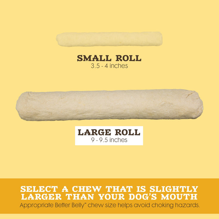 Highly Digestible Rawhide Large Roll ChewS, 3 Count (Pack of 1)