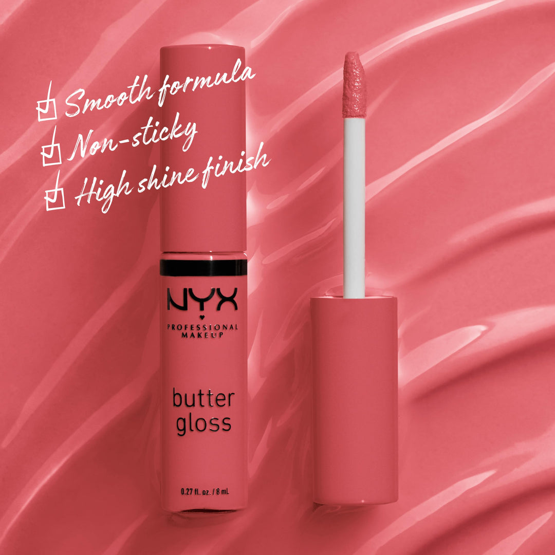 PROFESSIONAL MAKEUP Butter Gloss, Non-Sticky Lip Gloss - Sorbet (Vibrant Coral)