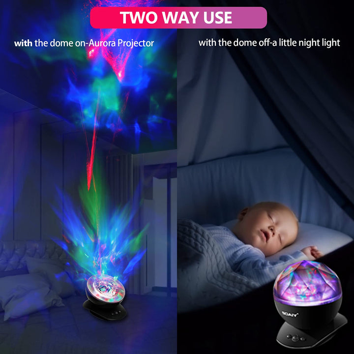 Galaxy Projector, Christmas Projector Star Projector with Bluetooth Speaker/Timer/Remote, White Noise Aurora Projector for Bedroom, Northern Ceiling Night Light Gift for Adults, Teenger, Baby, Kids