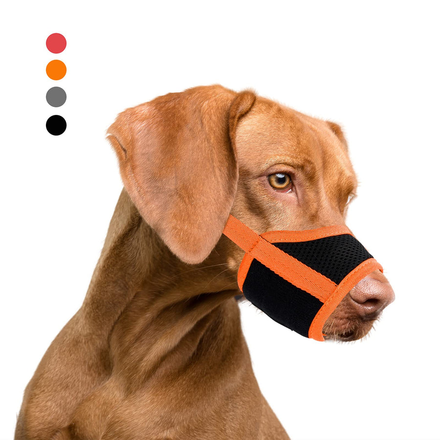 Dog Muzzle Soft Mesh Breathable Muzzle Stop Dog Biting Barking and Chewing, Adjustable Dog Muzzle,Can be Used in Conjunction with Training for Small Medium Large Dogs
