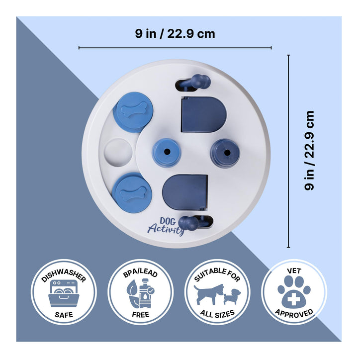 Flip Board Dog Puzzle Toy, Intermediate (Level 2) Strategy Game, Dog Activity Treat Toy for Dogs