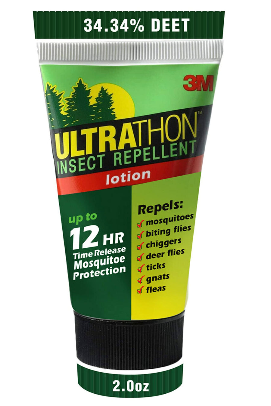 3M Insect Repellent Lotion, Splash and Sweat Resistant, 2 Oz