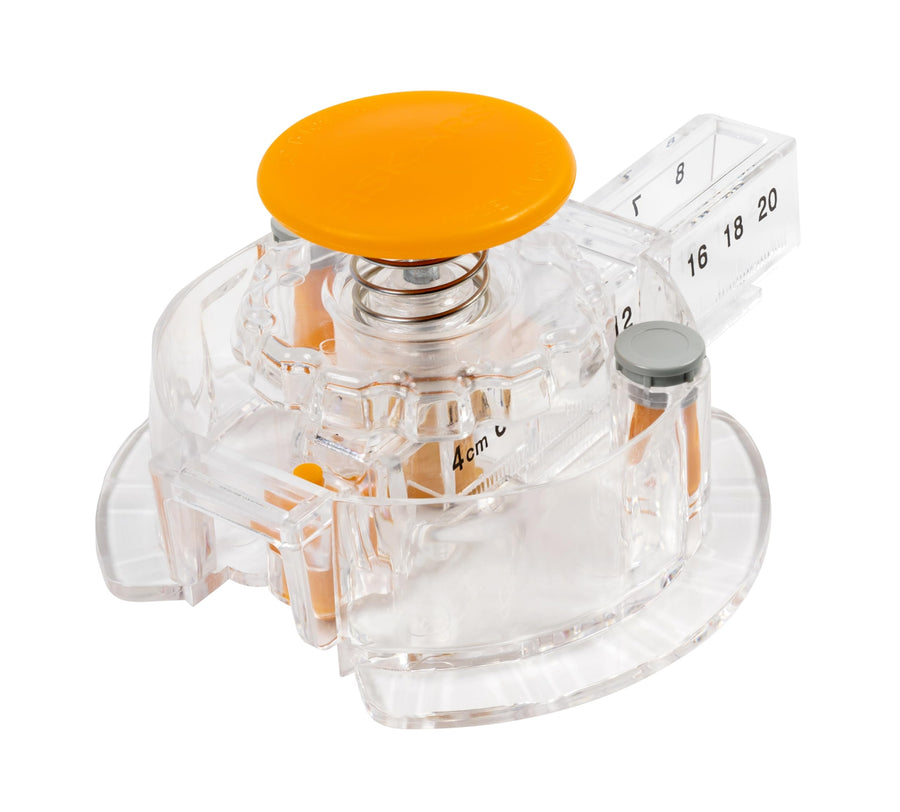 Circle Cutter with 3 Replacement Blades - 1 to 8” Cut Length - Arts and Crafts Paper Cutter - Clear/Orange