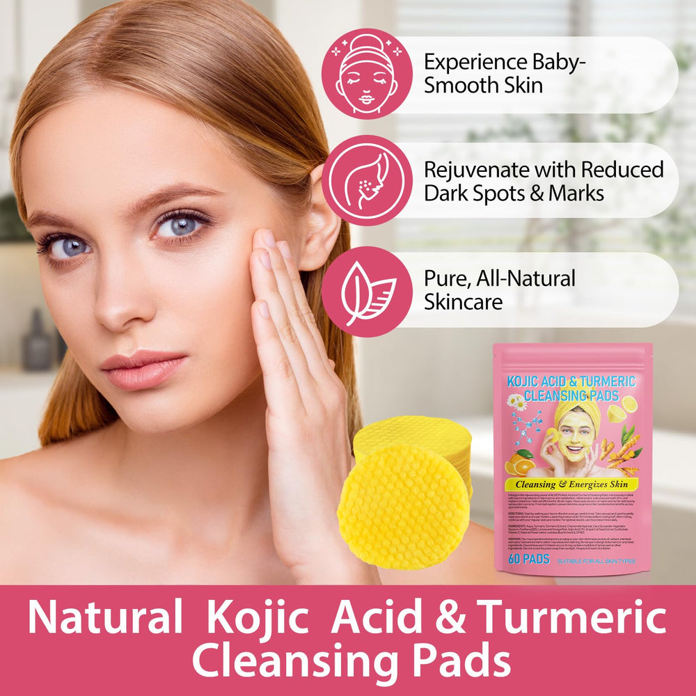 Moisturizing Mask, Kojic Acid and Turmeric Cleansing Pads