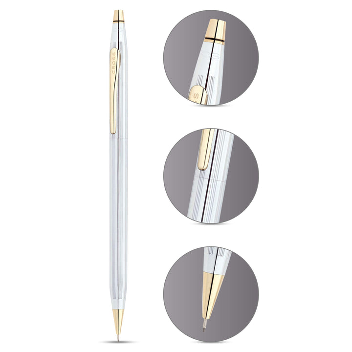 Classic Century Refillable Pencil, 0.7mm, Includes Premium Gift Box - Medalist Chrome