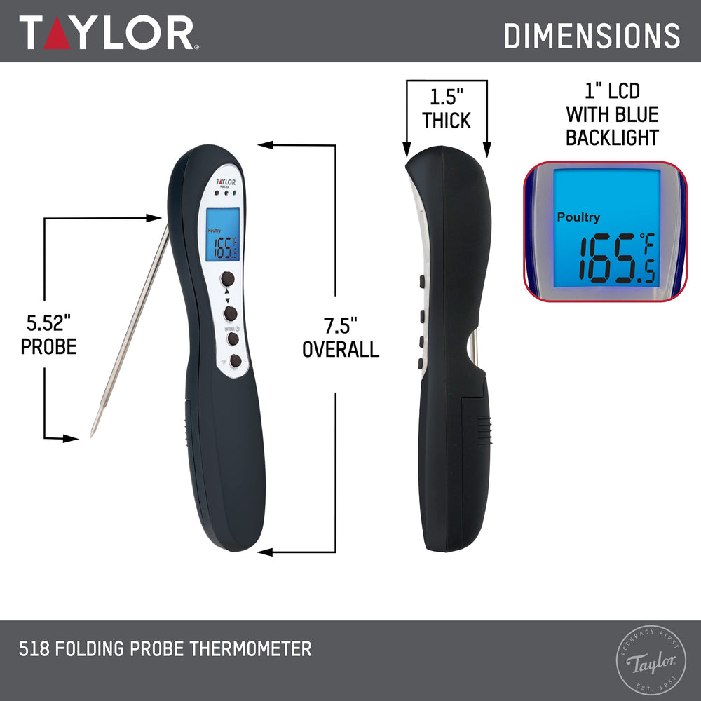 Precision Products Connoisseur Digital Folding Probe Thermometer