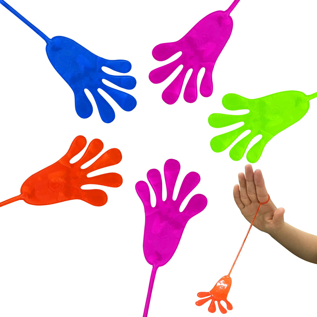 27PCS Multi-color and Multi-style Stretchy Sticky Toys Including Sticky Hands Wall Climbers Men Hammers Lizards Snake Crocodile and Skeletons for Kids Party Favors