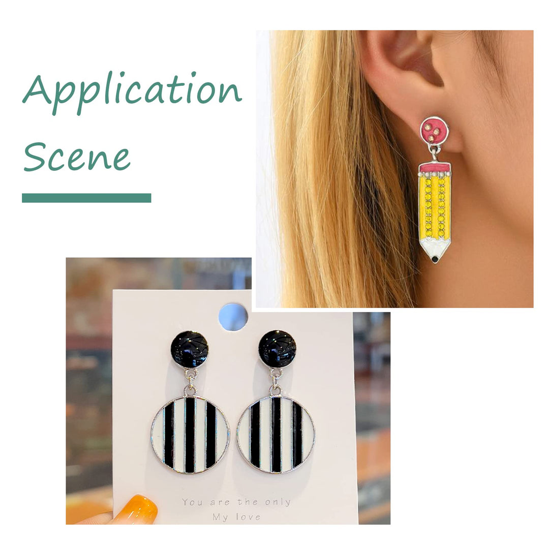 Pandahall 100Pcs Stainless Steel Stud Earring Cabochon Setting 12mm Flat Round Post Cup Bezel Tray with Loop for Jewelry Making Findings