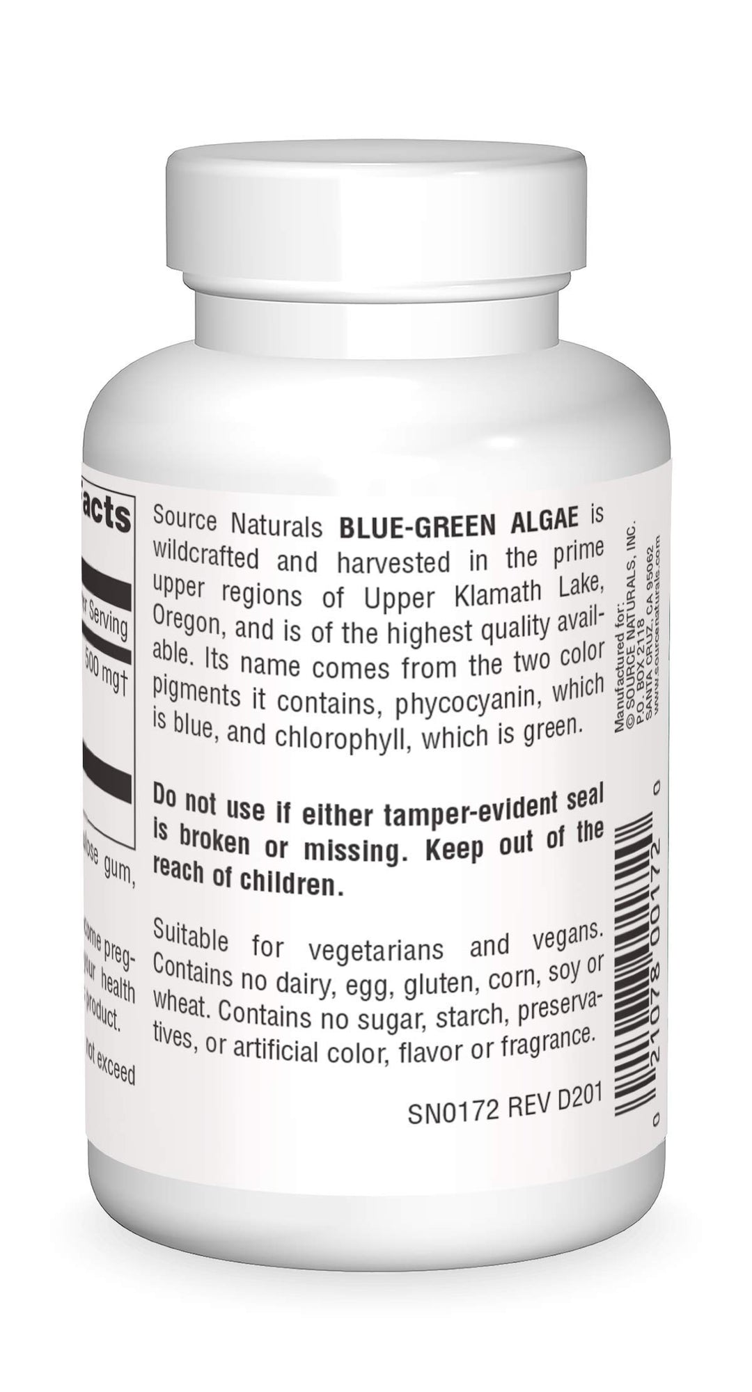 Blue Green Algae from Klamath Lake - Algae Superfood Supplement, 500 mg - 100 Tablets
