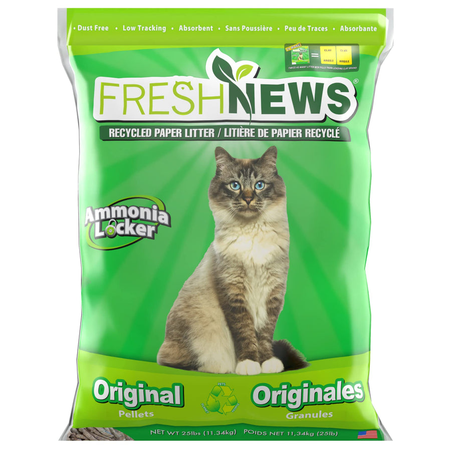 Recycled Paper, Original Pellet Cat Litter, 25 Pound