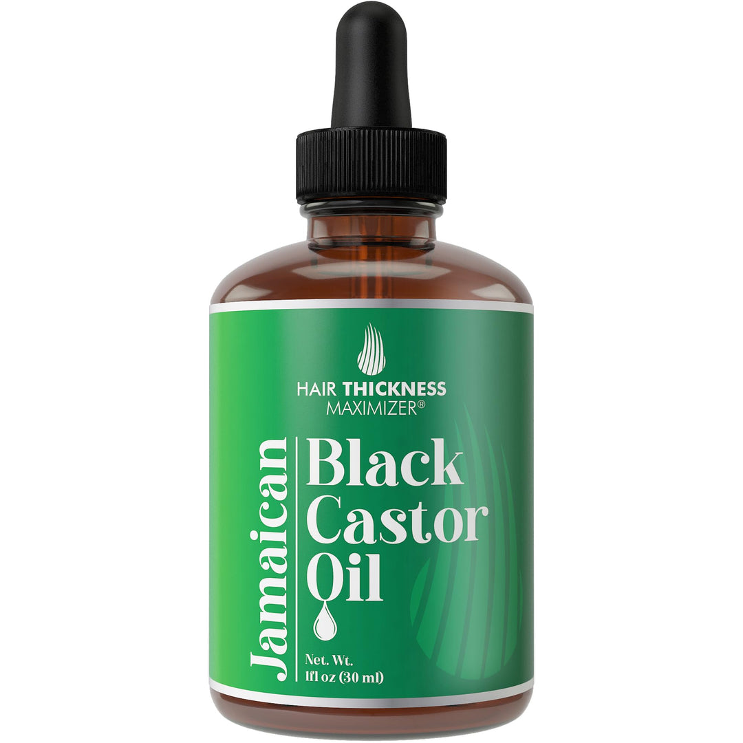 Jamaican Black Castor Oil for Hair Growth - Women and Mens Hair Oil for Dry Scalp Treatment - For Dry, Frizzy, Weak Hair, Hair Loss - 1oz - Non Toxic Hair Growth and Thickness Oil