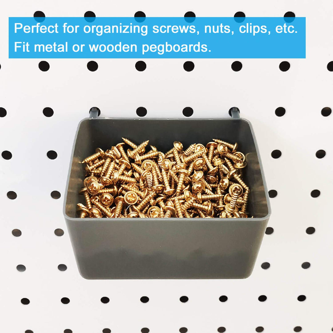 Peg Board Hooks Accessories, Pegboard Bins, Organizer, for Garage, 120pcs
