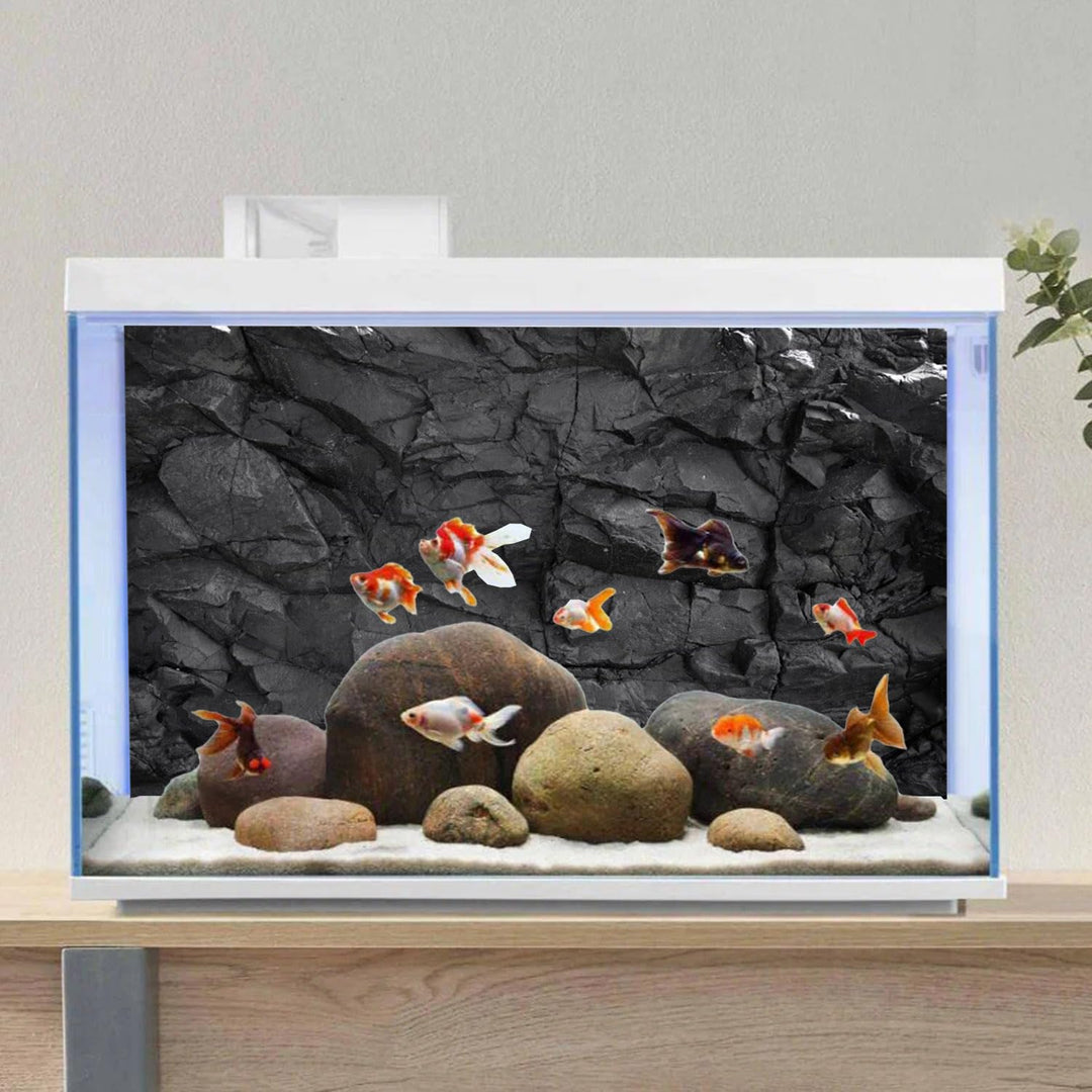 48x18 inches Stone Aquarium Background Rock Fish Tank Background Rocky Terrarium Background Polyester Background