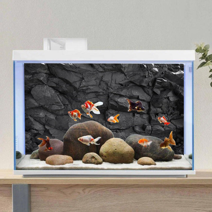 48x18 inches Stone Aquarium Background Rock Fish Tank Background Rocky Terrarium Background Polyester Background
